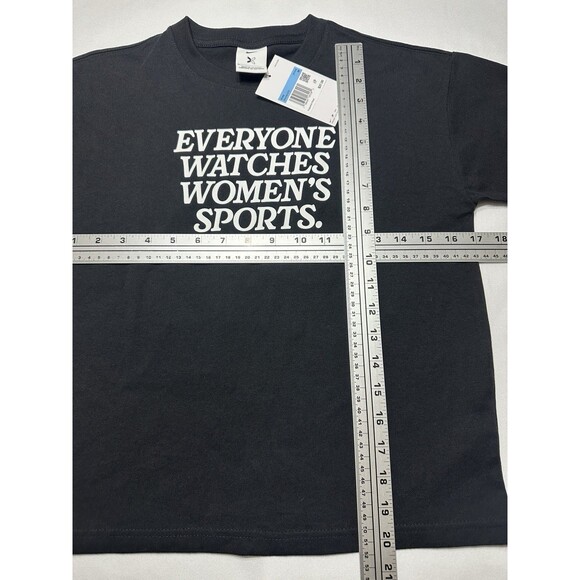 Nike TOGETHXR Kids Youth Shirt Everyone Watches Womens Sports NWT New Black - Picture 5 of 9